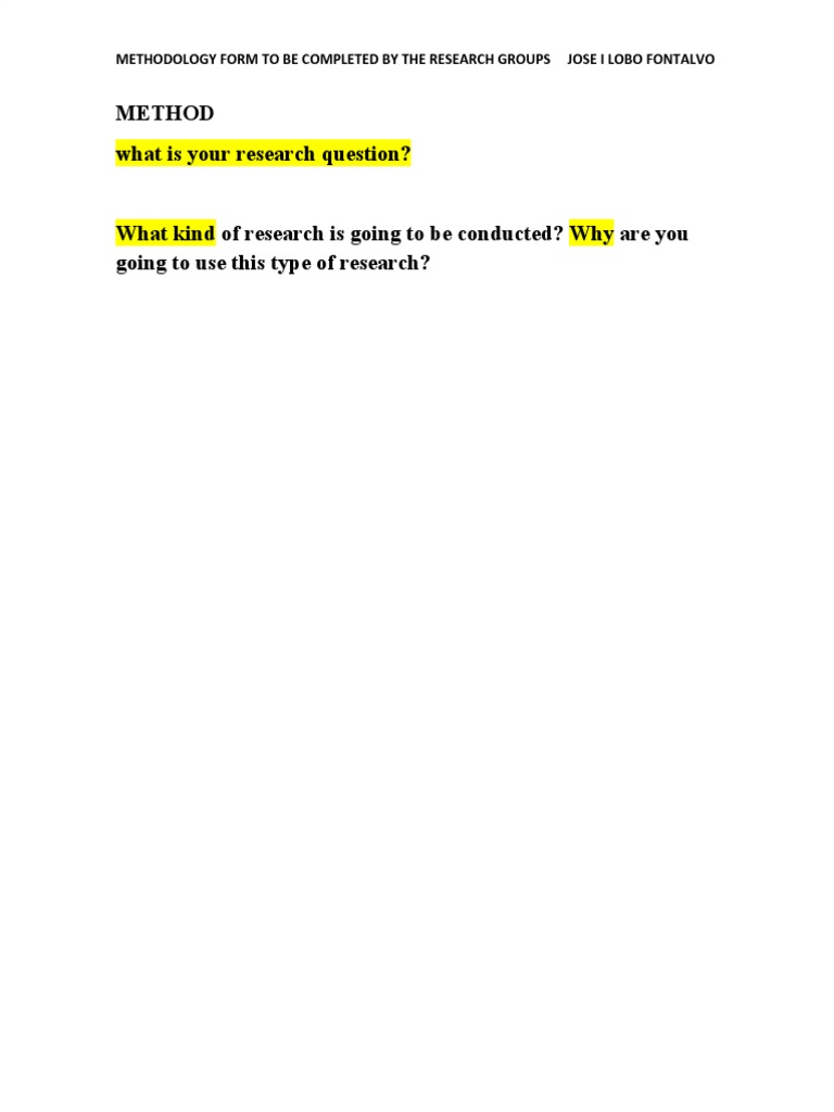 Research Methodology Form Guide | PDF | Wellness | Science & Mathematics