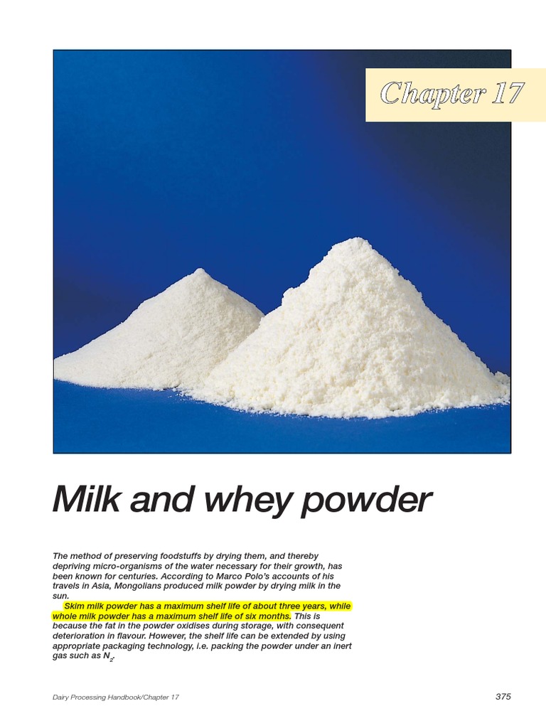 Milk and Whey Powder Processing Guide | PDF | Powdered Milk | Milk