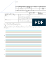 prueba de lenguaje 2°