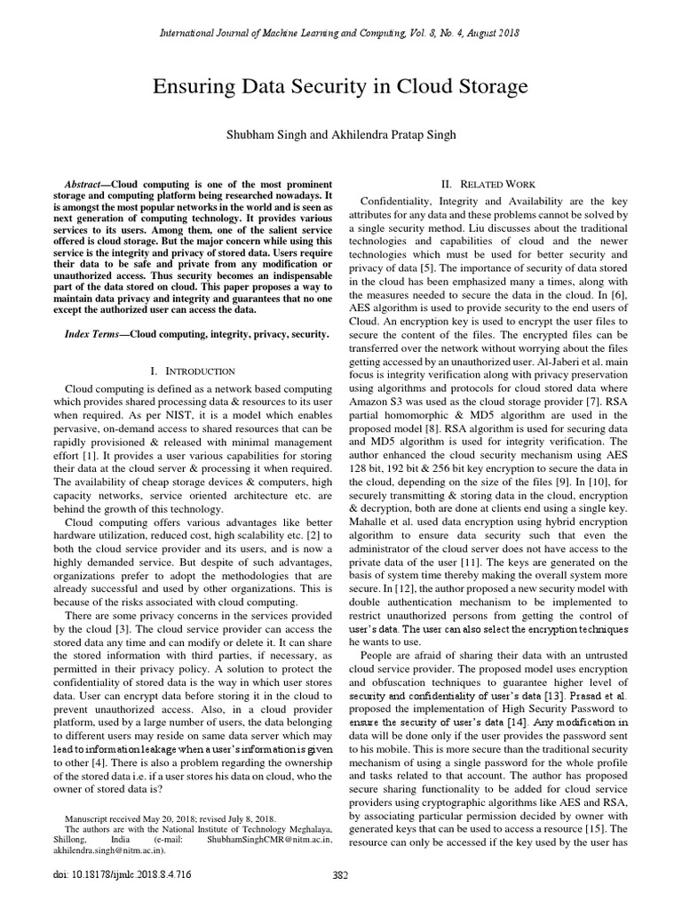 Cloud Data Security Solutions Pdf Cryptography Key Cryptography