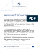 User Guide On How To Generate PDF Versions of The Product Information and Other Annexes PDF