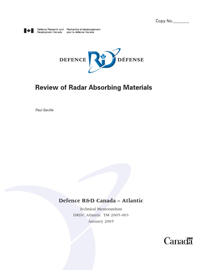 RAM Radar Absorbtion Material PDF | PDF