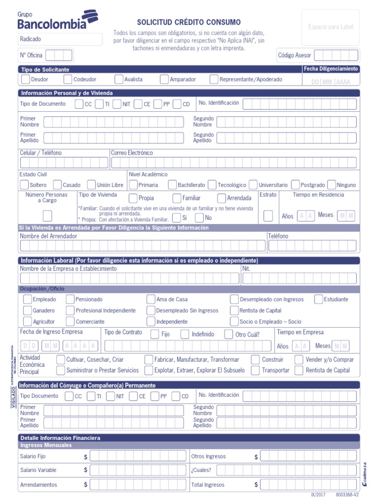 8003368V2 Solicitud Crédito Consumo_PDF Lavado de