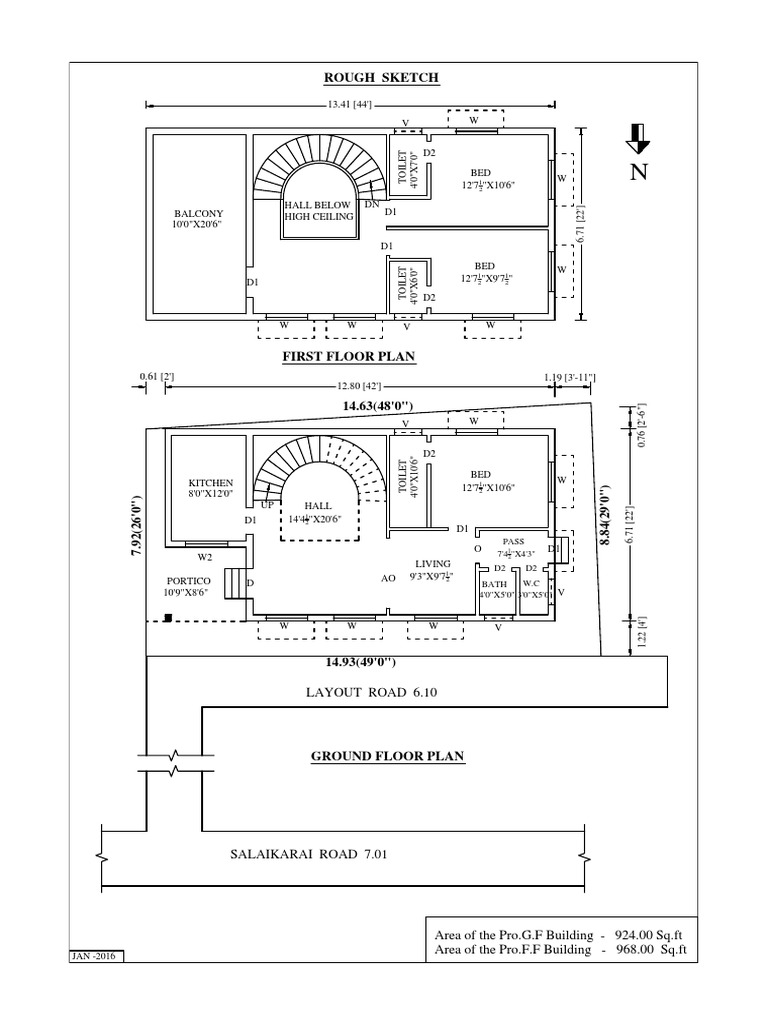 Detailed Floor Plan Layouts and Dimensions | PDF