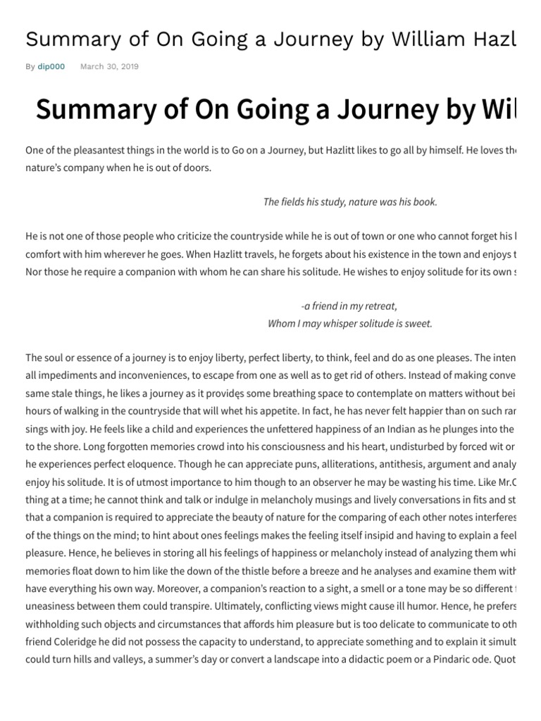 On going a journey conclusion image