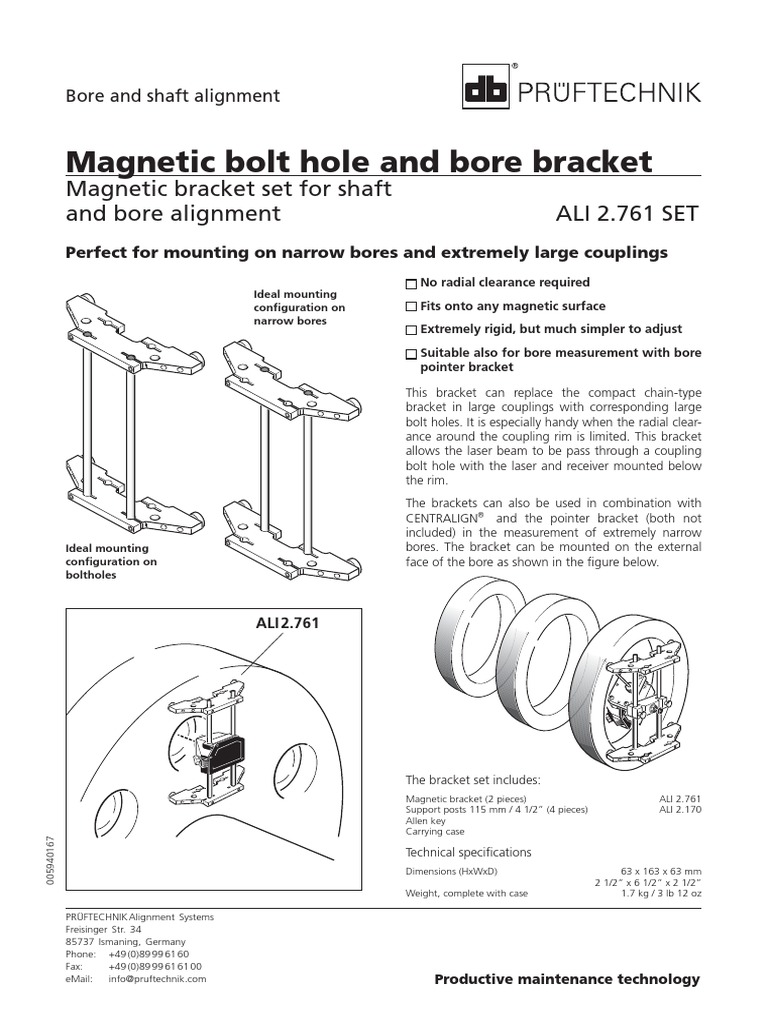 Magnetic Bolt Hole & Bore Bracket - Magnetic Bracket Set For Shaft ...