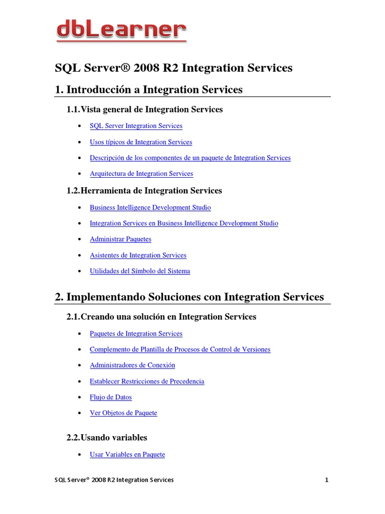 Integration Services Referencia PDF | PDF | Servidor SQL de Microsoft ...