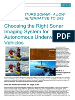 Choosing The Right Sonar Imaging System For Autonomous Underwater Vehicles PDF