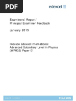 Examiners' Report/ Principal Examiner Feedback January 2015