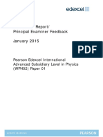 Examiners' Report/ Principal Examiner Feedback January 2015