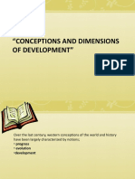 Conceptions and Dimensions of Development