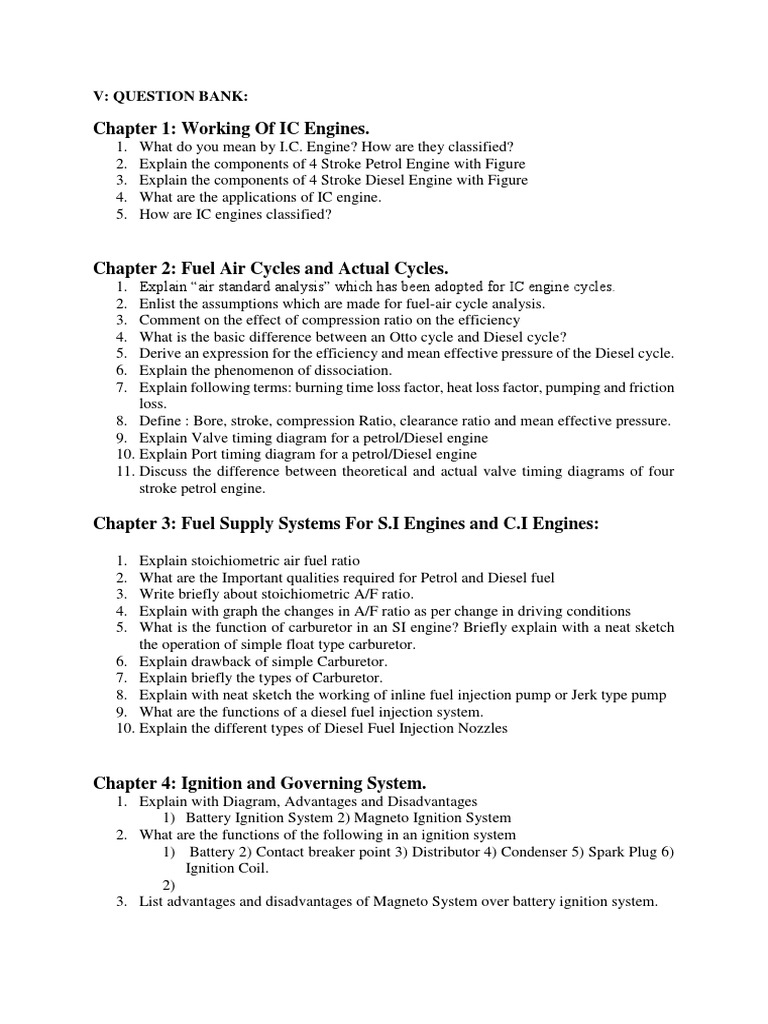 IC Engine Applications and Analysis | PDF | Internal Combustion Engine ...