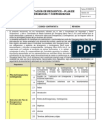 Ver00 Verificación de Requisitos Plan de Emergencias y Contingencias PDF