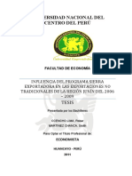 Tesis - Influencia Del Programa Sierra Exportadora PDF