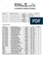 Horario de Atención A PPFF