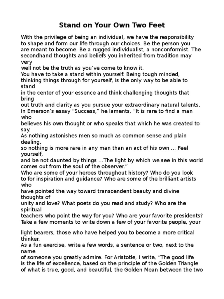 Stand On Your Own Two Feet PDF Truth Cognitive Science