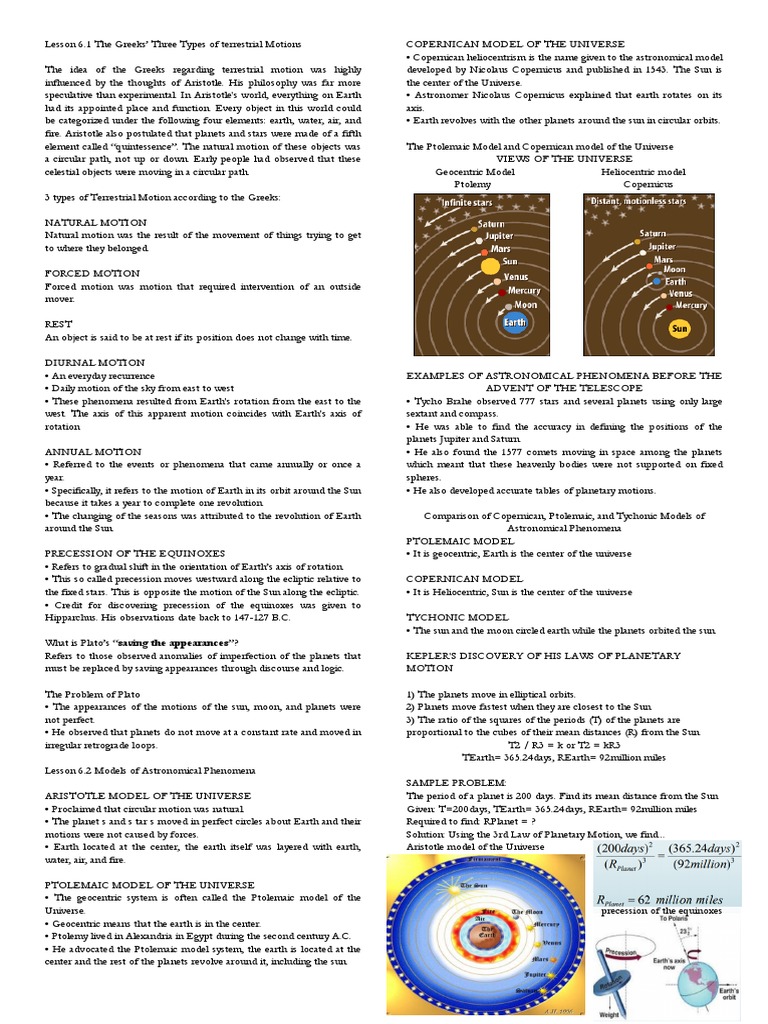 Psci Finaleee Pdf Heliocentrism Mass