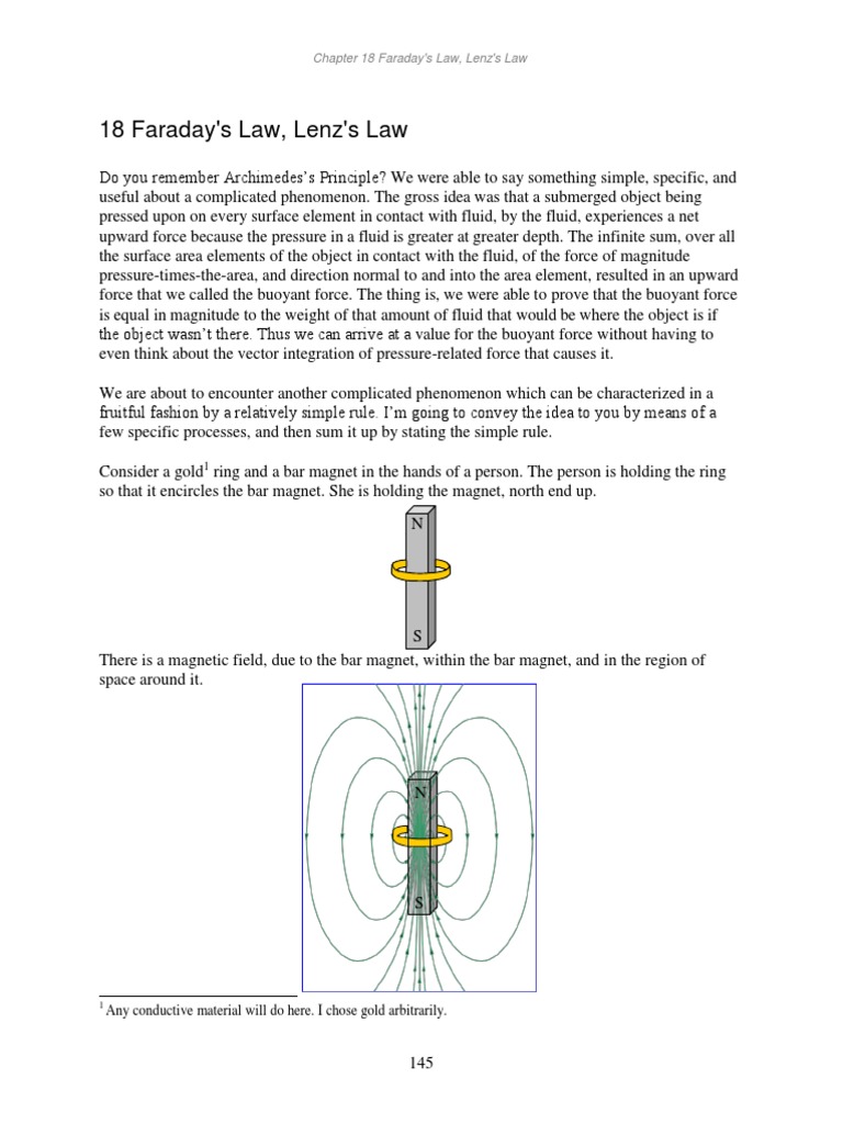 Faraday's and Lenz's Laws Explained | PDF | Electromagnetic Induction ...