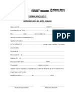 Formulario de Representante en Acto Publico