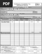 Certificate of Creditable Tax Withheld at Source: Kawanihan NG Rentas Internas