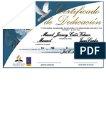 Certificado Dedicacion