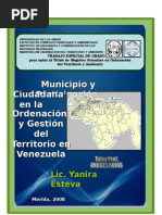 Municipio y Participación Ciudadana  en la Ordenación  y Gestión del Territorio en Venezuela    