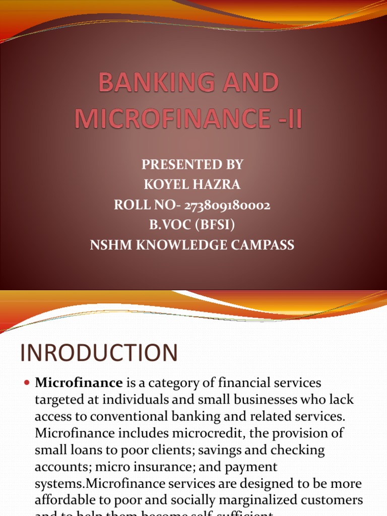 Future of Microfinance in India | PDF | Microfinance | Microcredit