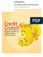 Credit Crunch: Beyond A Wake Up Call For Banking Sector - New Business Age - Monthly Business Magaz