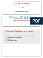 Department of Civil Engineering: Structural Analysis - 1