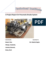 A Project Report On Pneumatic Breake System