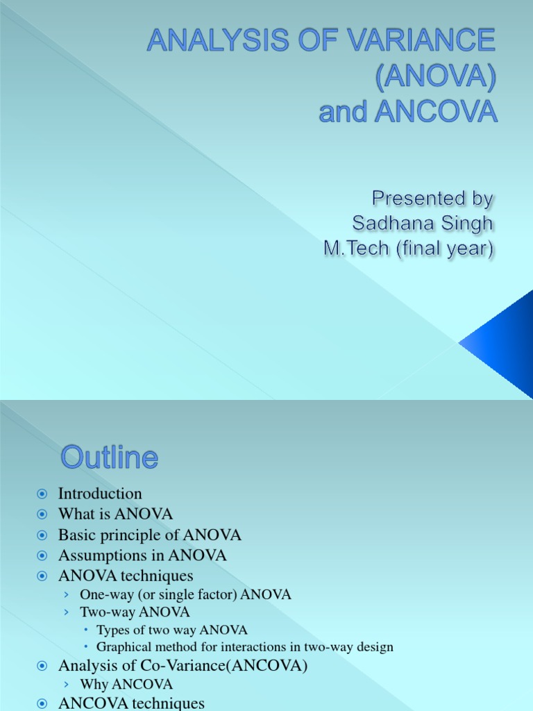 Analysis of Variance Anova | PDF | Analysis Of Covariance | Analysis Of ...