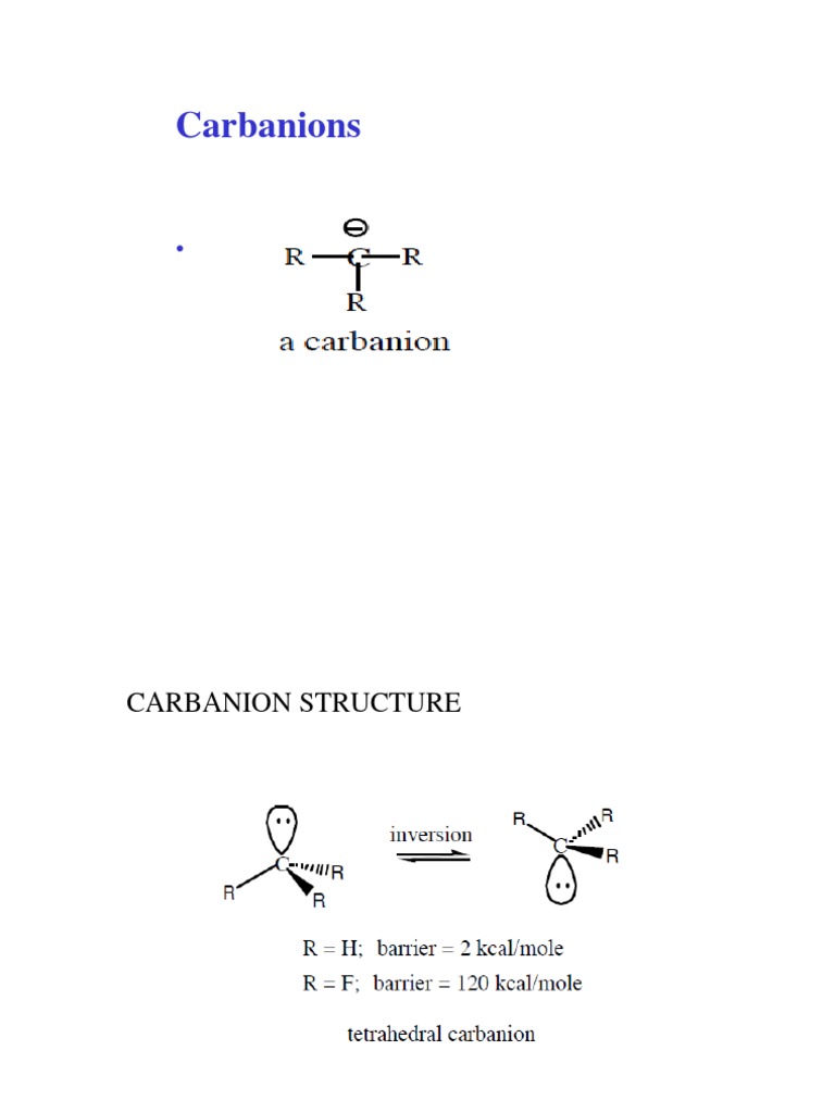Carbanions I | PDF | Aldehyde | Ketone
