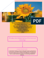 Mapa Conceptual Características de La Producción Industrial y El Servicio de Catering.