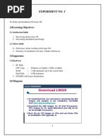 Experiment No. 1': Download LINUX