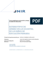 Estereotipos de Género en Los Juguetes de Niños de Educación Primaria PDF