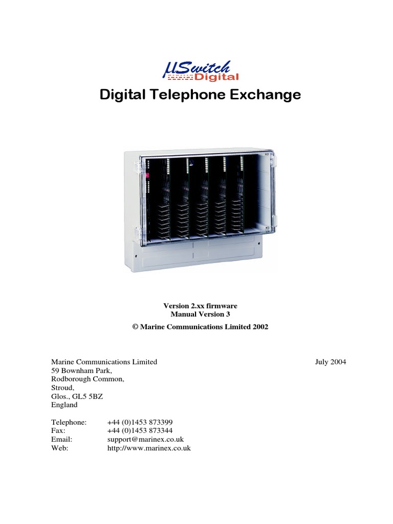 Digital Telephone Exchange PDF Telephone Call Telephone Exchange