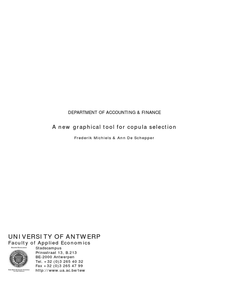 Graphical Tool for Copula Selection | PDF | Mathematical Analysis ...