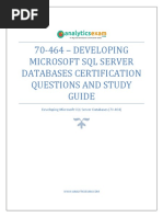 70-464 - DEVELOPING Microsoft SQL Server Databases Certification Questions and Study Guide