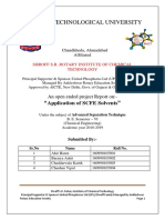 Gujarat Technological University: Application of SCFE Solvents