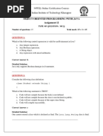 Object Oriented Programming With Java Assignment 12