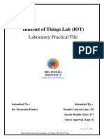 Internet of Things Lab (IOT) : Laboratory Practical File