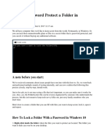 How To Password Protect A Folder in Windows 10