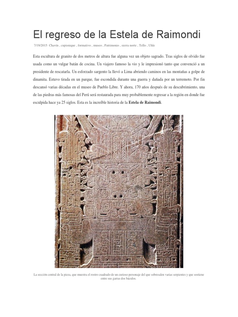 Estela Raimondi | PDF | Museo | Perú