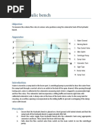 Experiment 01 The Hydraulic Bench PDF