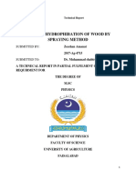 Surface Hydrophibation of Wood by Spraying Method