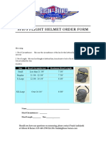 Sph-5 Flight Helmet Order Form: Size Head Circumference Maximum Head Length