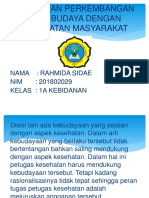 Hubungan Perkembangan Nilai Budaya Dengan Kesehatan Masyarakat