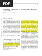 Hybrid Light Field Imaging For Improved Spatial Resolution and Depth Range