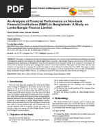 An Analysis of Financial Performance On Non-Bank Financial Institutions (NBFI) in Bangladesh: A Study On Lanka-Bangla Finance Limited