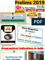 4 May 2019 MCQ For UPSC by Vishal Choudhary